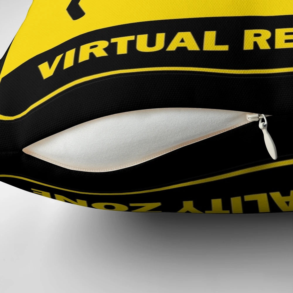 Comfortable virtual reality pillow with Oculus Quest 2 and Beat Saber design