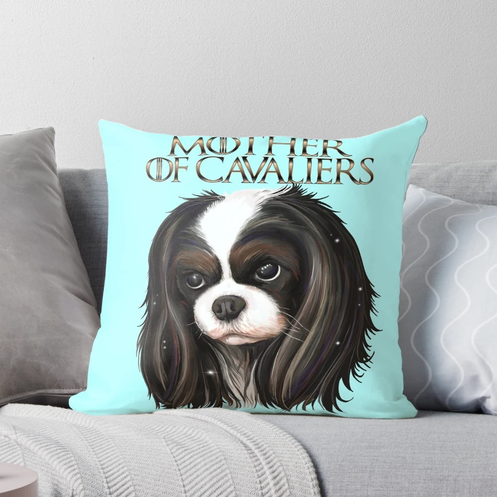 Soft Cavalier King Charles Spaniel dog pillow with a cute puppy design, perfect for dog lovers and pet owners.