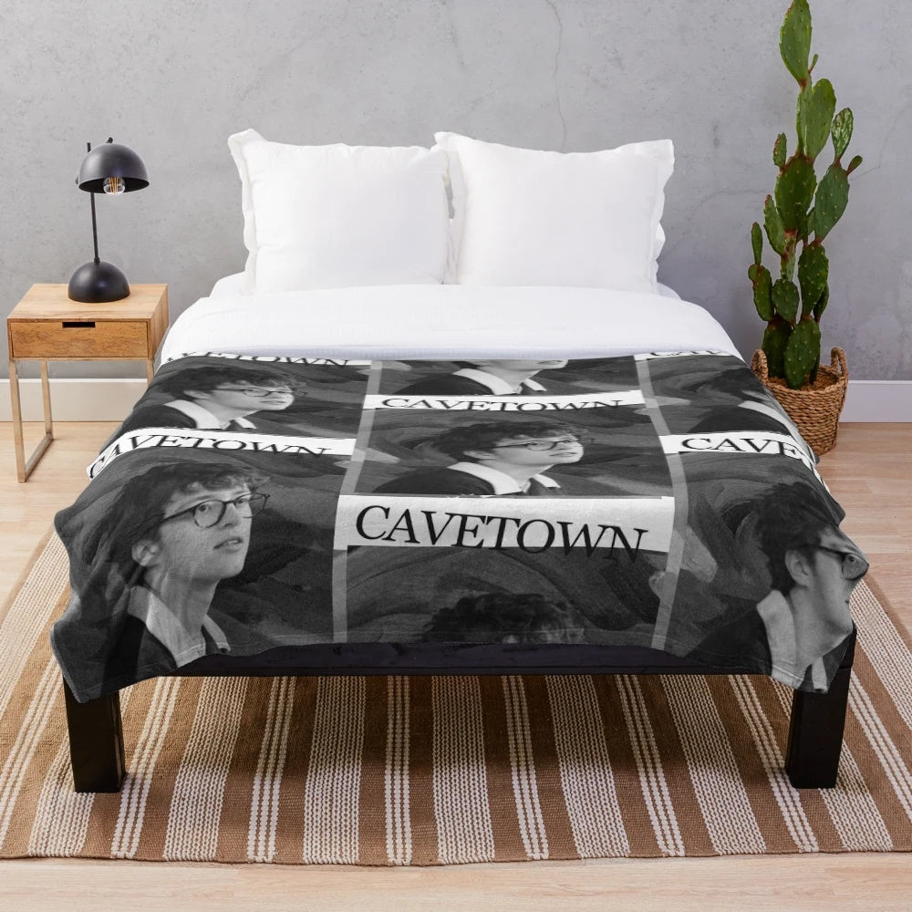 Cavetown Plush Blanket in Black and White