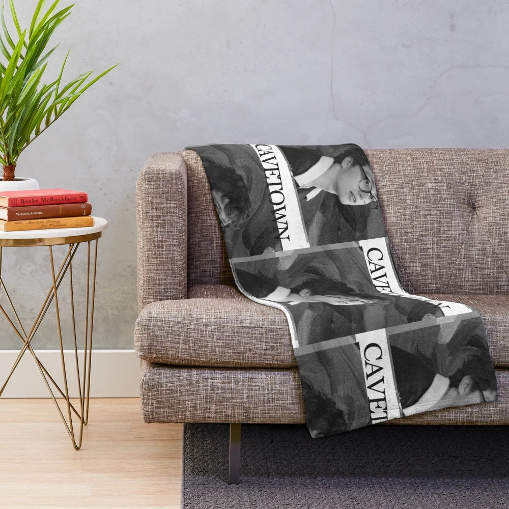 Cavetown Plush Blanket in Black and White