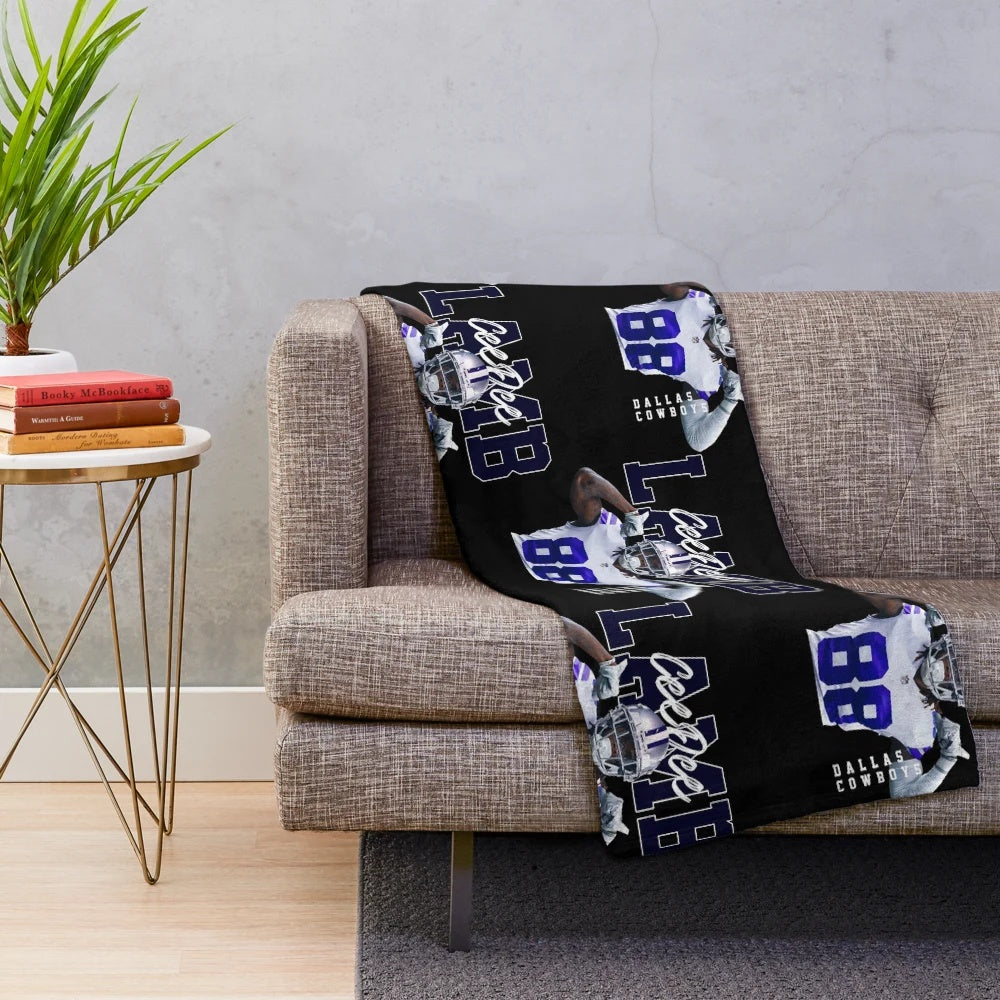 Ceedee Lamb Dallas Cowboys Inspired Plush Blanket