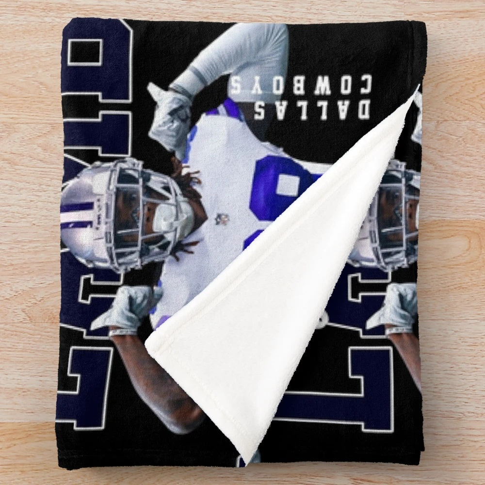 Ceedee Lamb Dallas Cowboys Inspired Plush Blanket