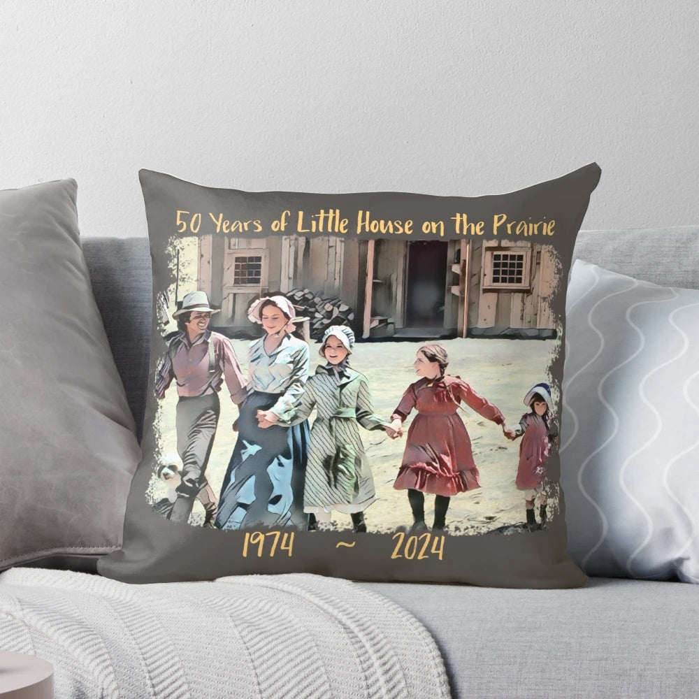 Commemorative "Little House on the Prairie" 50th Anniversary TV Show Pillow