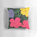 Vibrant Andy Warhol-inspired pillow featuring his iconic pop art design