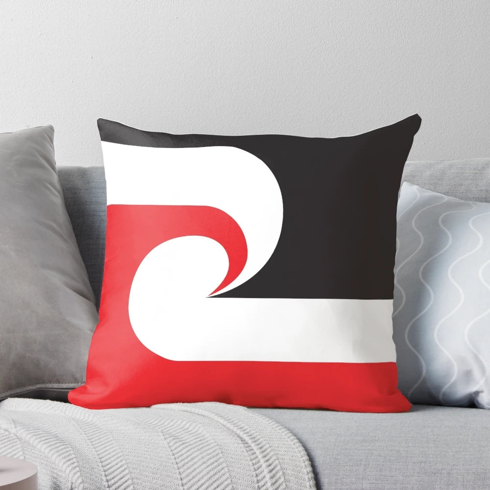 Maori Flag Pillow - Showcasing the Iconic Fern and Koru of New Zealand