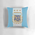 Soft pillow with Argentina soccer team logo, Lionel Messi jersey number 10, and "World Champions" text