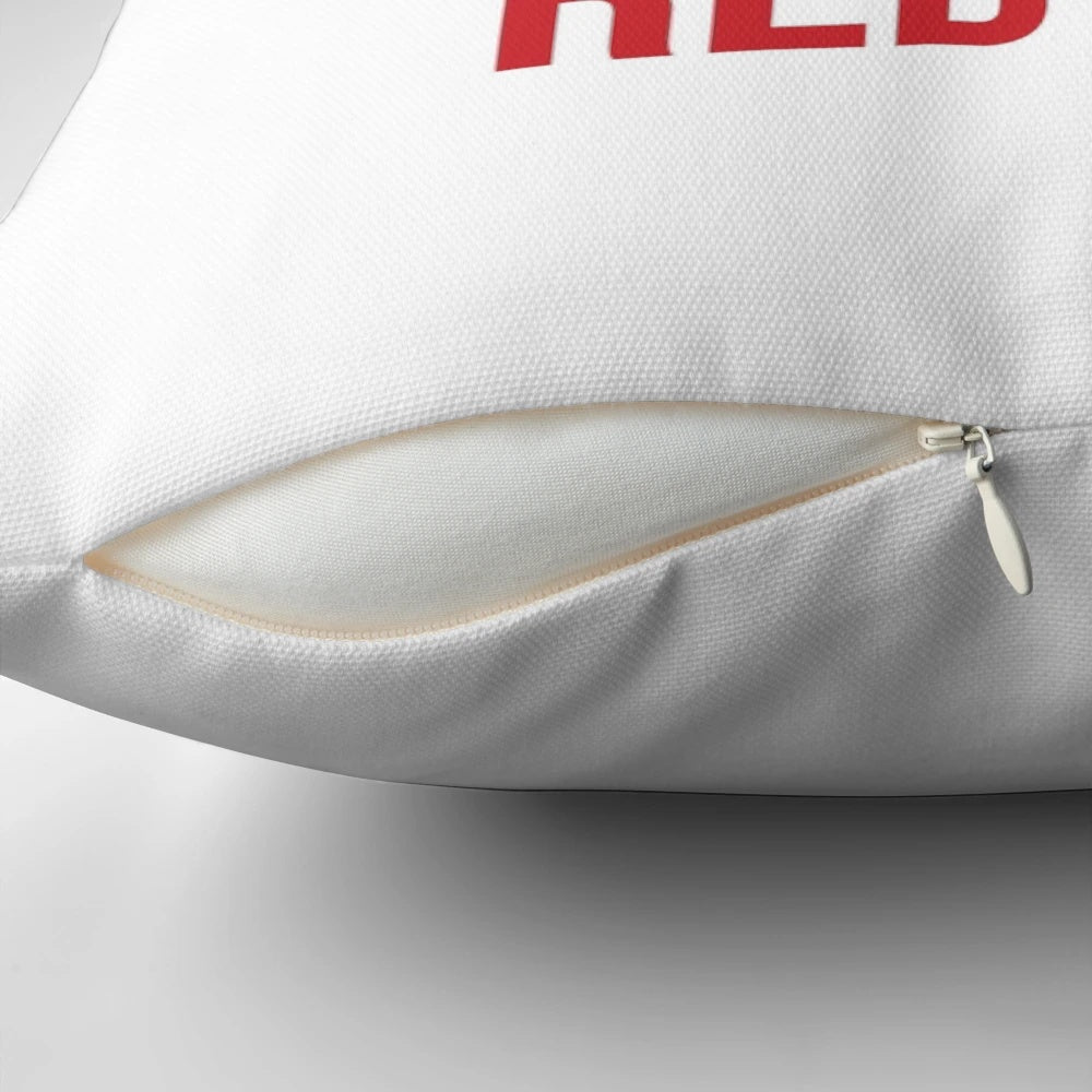 Arsenal FC themed pillow with 'North London is Red' design and red color scheme