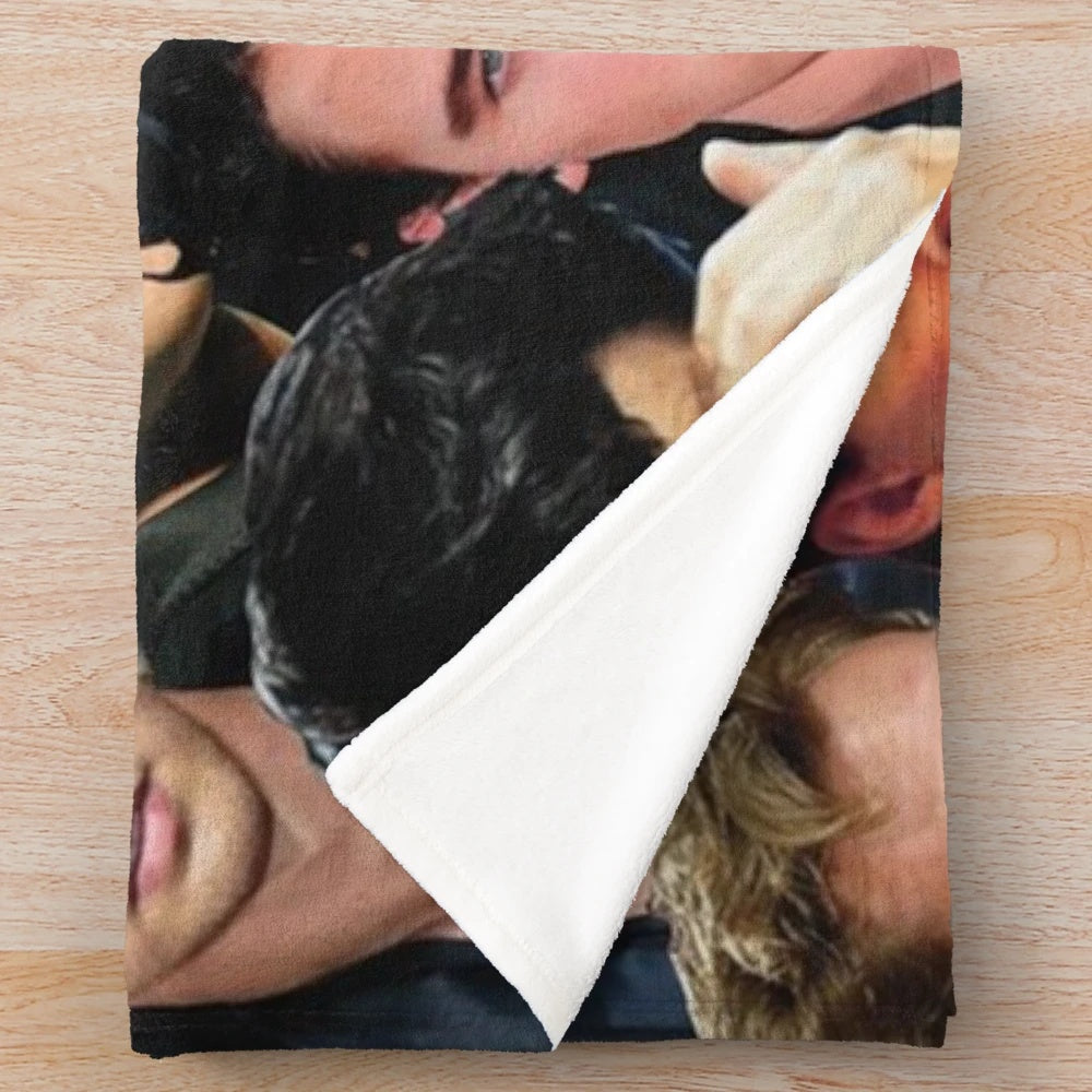 Austin Butler photo collage design on a plush fleece blanket