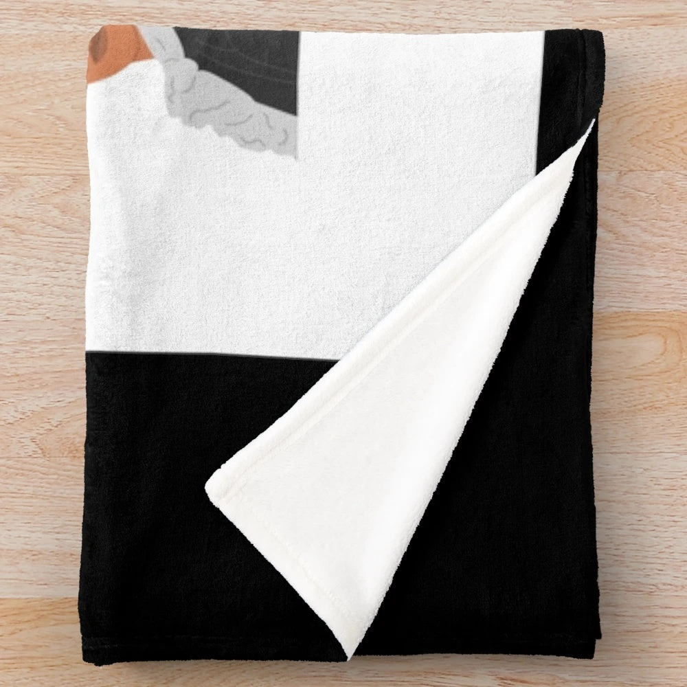 Plush blanket featuring black female icons and cultural elements