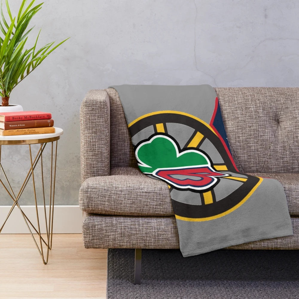 Boston Sports Plush Blanket in team colors
