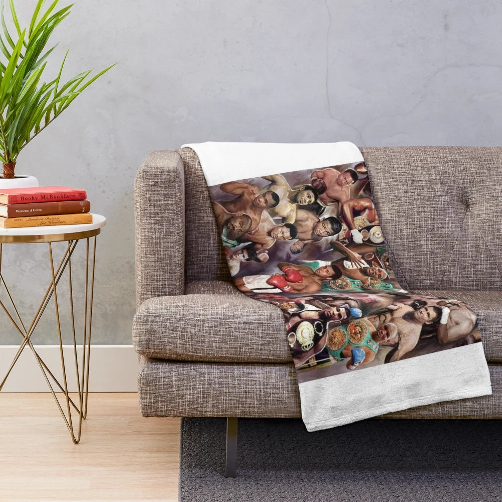 Boxing Greats Plush Blanket featuring champions