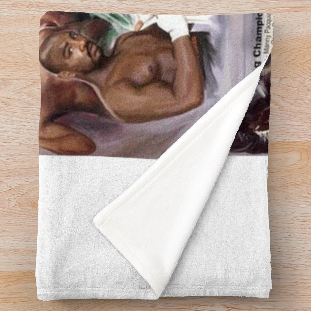Boxing Greats Plush Blanket featuring champions
