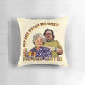 The Royle Family themed decorative pillow, featuring digital artwork of the iconic characters.