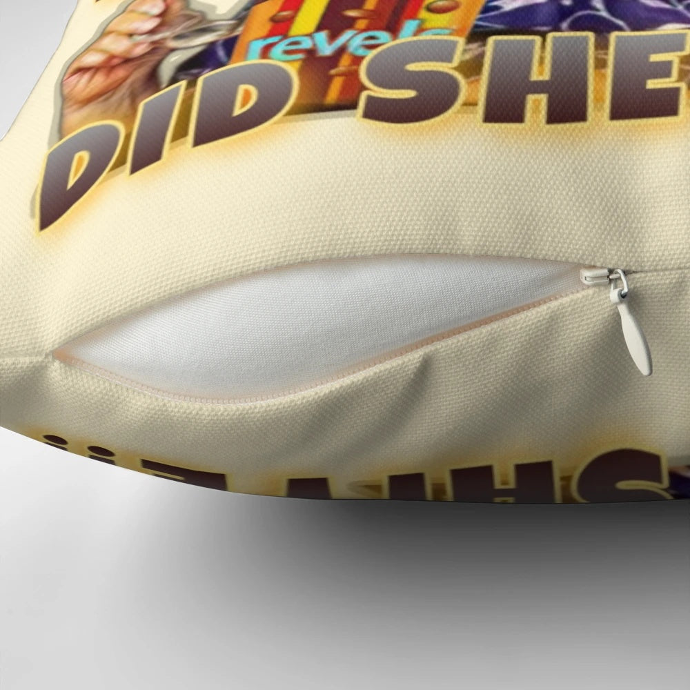 The Royle Family themed decorative pillow, featuring digital artwork of the iconic characters.