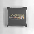 A Chorus Line Pillow featuring the iconic musical's logo and dancing silhouettes
