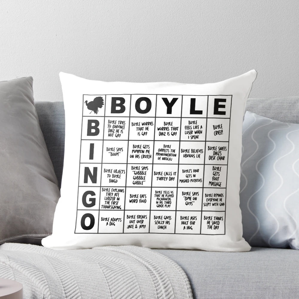Plush pillow featuring the character of Detective Charles Boyle from the hit comedy series Brooklyn Nine-Nine