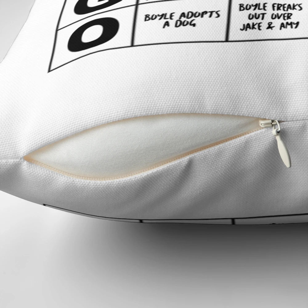 Plush pillow featuring the character of Detective Charles Boyle from the hit comedy series Brooklyn Nine-Nine