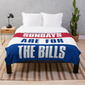 Buffalo Bills-inspired plush blanket for football fans