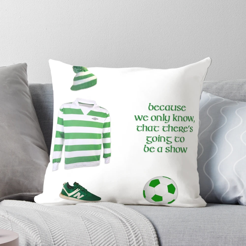 Celtic, Grand Old Team Pillow featuring the iconic Glasgow Celtic FC colors and crest