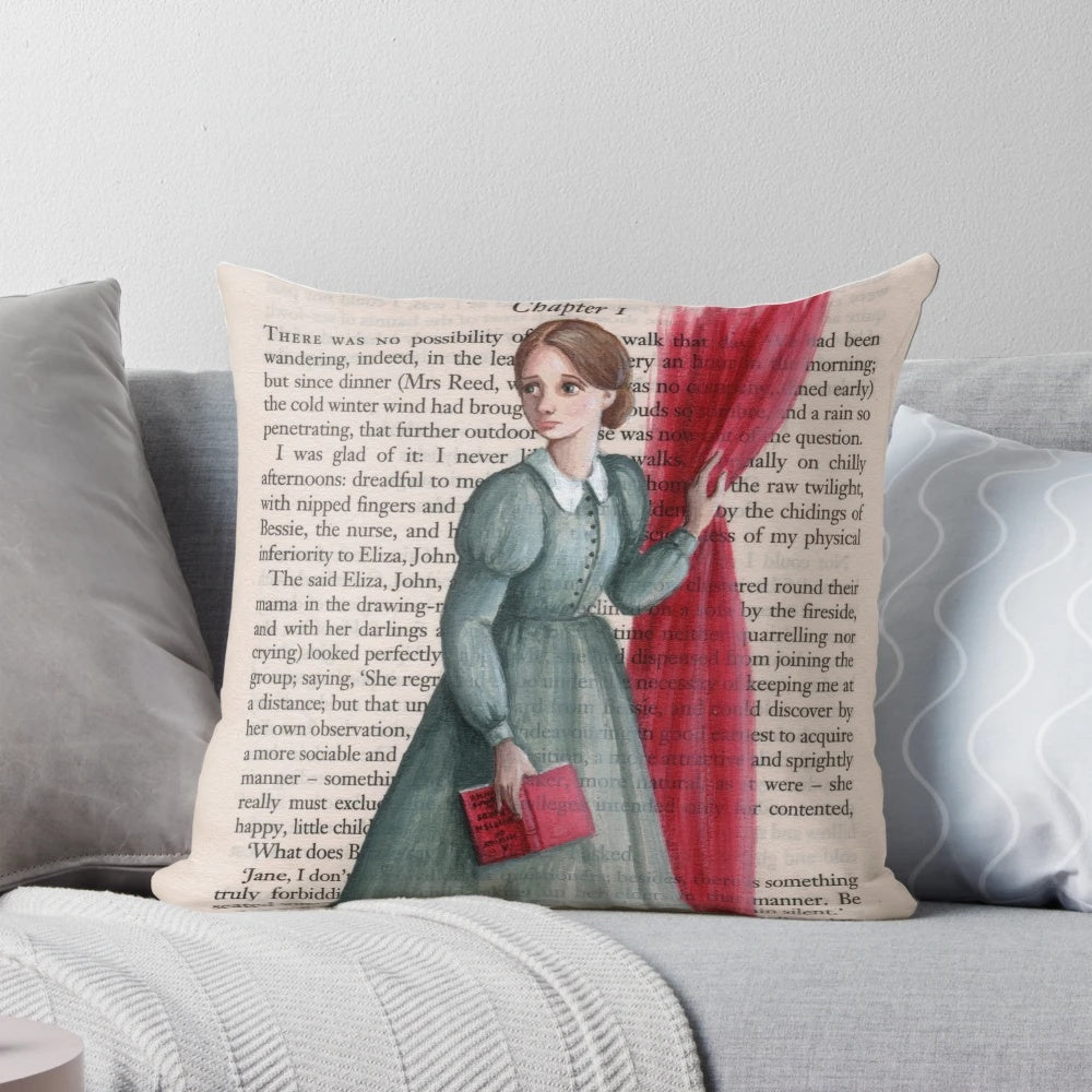 Jane Eyre by Charlotte Bronte Literary Pillow
