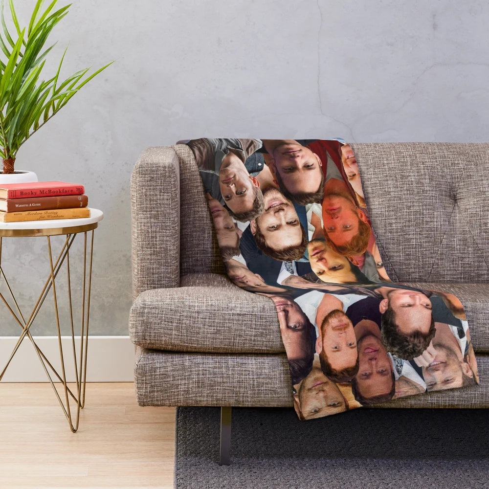 Chris Pratt photo collage plush blanket