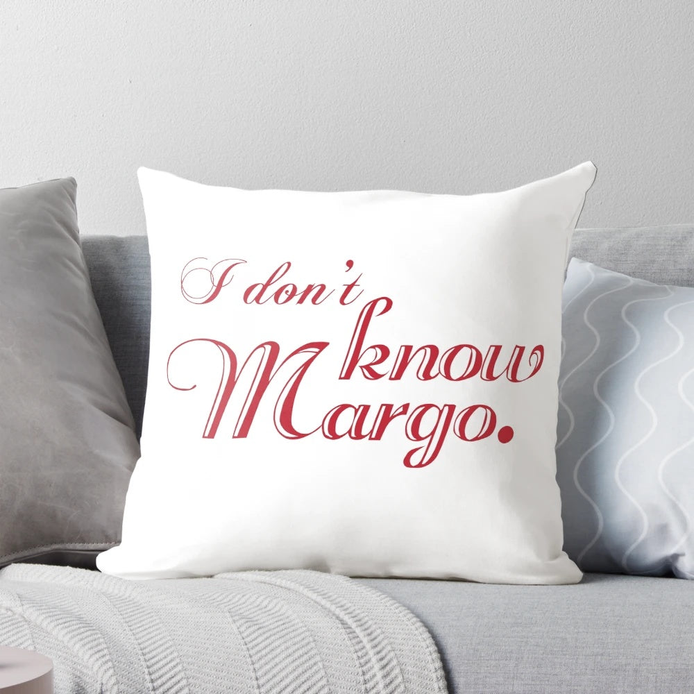 Margo and Todd-inspired Christmas vacation pillow featuring a Griswold quote