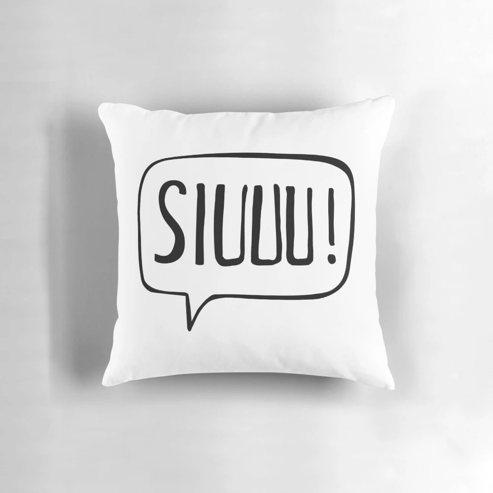 Pillow featuring the "Siu" celebration of soccer player Cristiano Ronaldo