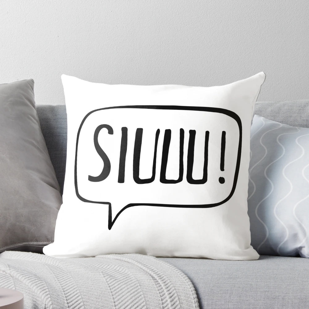 Pillow featuring the "Siu" celebration of soccer player Cristiano Ronaldo
