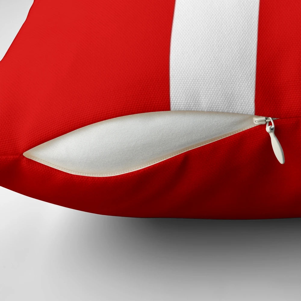 Denmark flag-inspired pillow with Scandinavian design