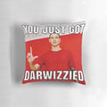 Illustration of Darwin Nunez, a Liverpool football player, featured on a decorative pillow