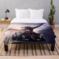 Lewis Hamilton inspired Formula 1 racing plush blanket