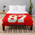 Travis Kelce inspired football art plush blanket