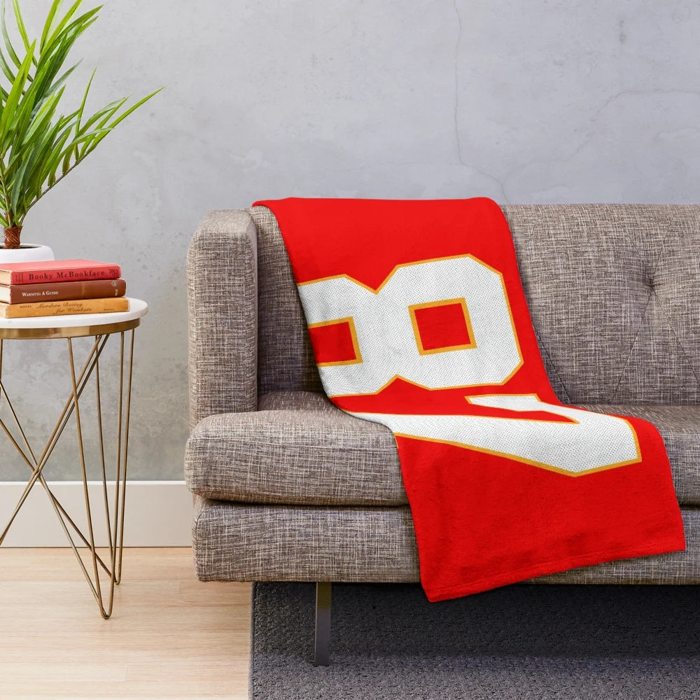 Travis Kelce inspired football art plush blanket
