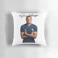 Football-themed decorative pillow featuring the French national team players