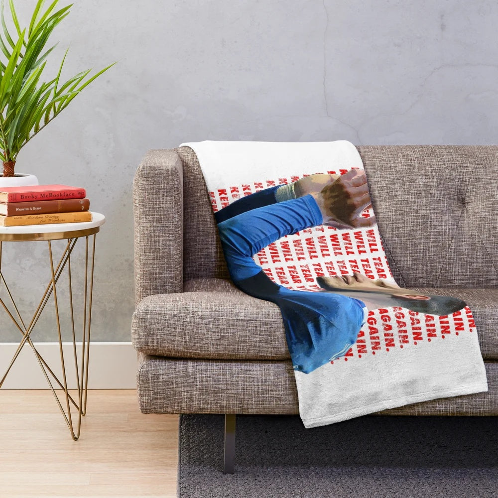 Glasgow Rangers themed plush blanket featuring Ryan Kent
