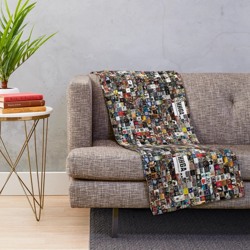 Plush blanket featuring the best hip hop albums from 1980 to 2019
