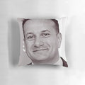 Plush pillow featuring an illustration of Irish Taoiseach Leo Varadkar