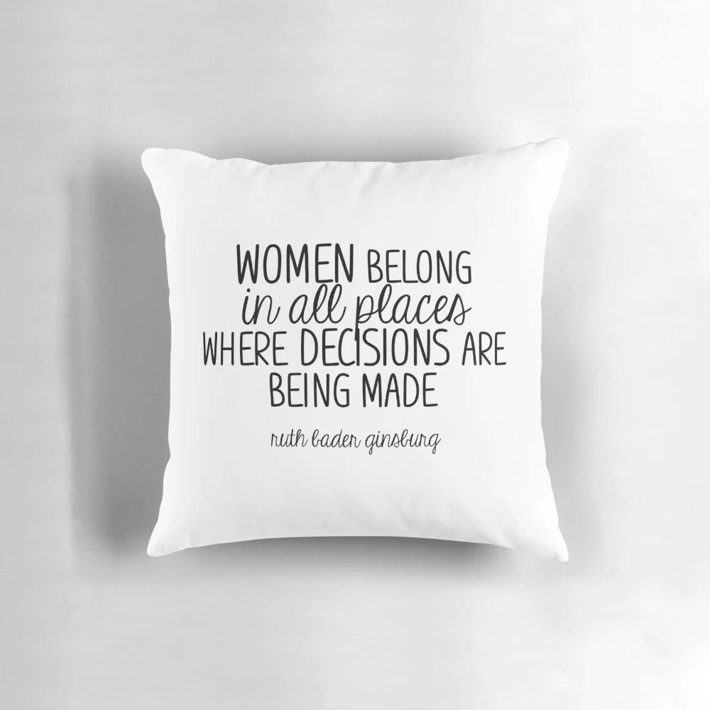 Plush Ruth Bader Ginsburg Pillow Showcasing the Iconic Supreme Court Justice