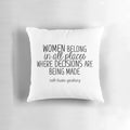 Plush Ruth Bader Ginsburg Pillow Showcasing the Iconic Supreme Court Justice