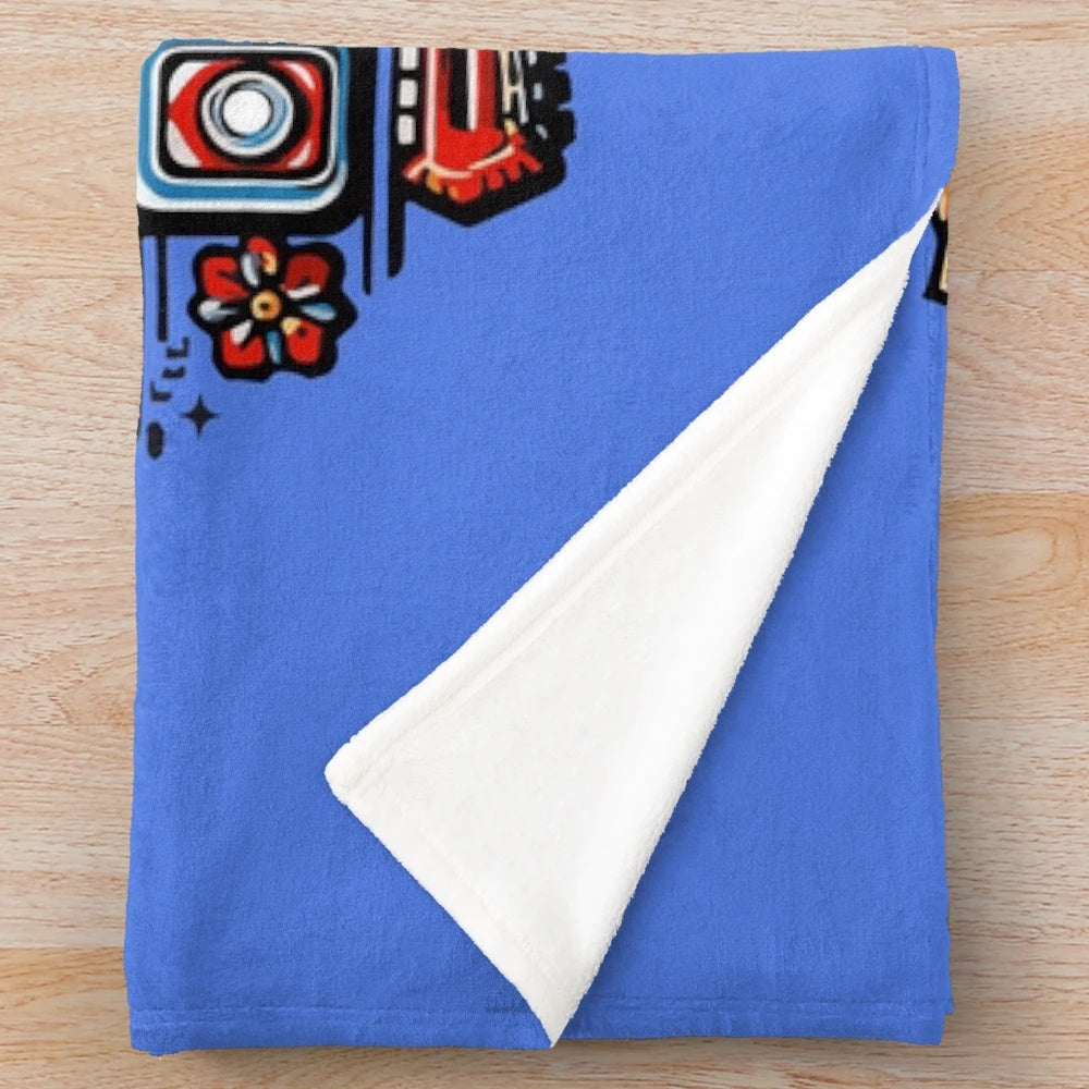 Nuestra Cultura, Nuestro Orgullo plush blanket celebrating Hispanic heritage