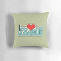 A decorative throw pillow featuring the vibrant flag of Lebanon