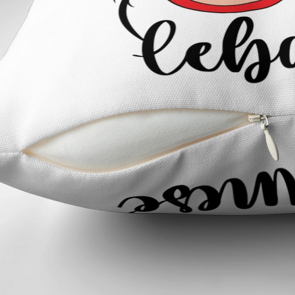 Colorful Lebanese flag-themed decorative pillow