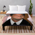 Luis Miguel abstract art portrait plush blanket