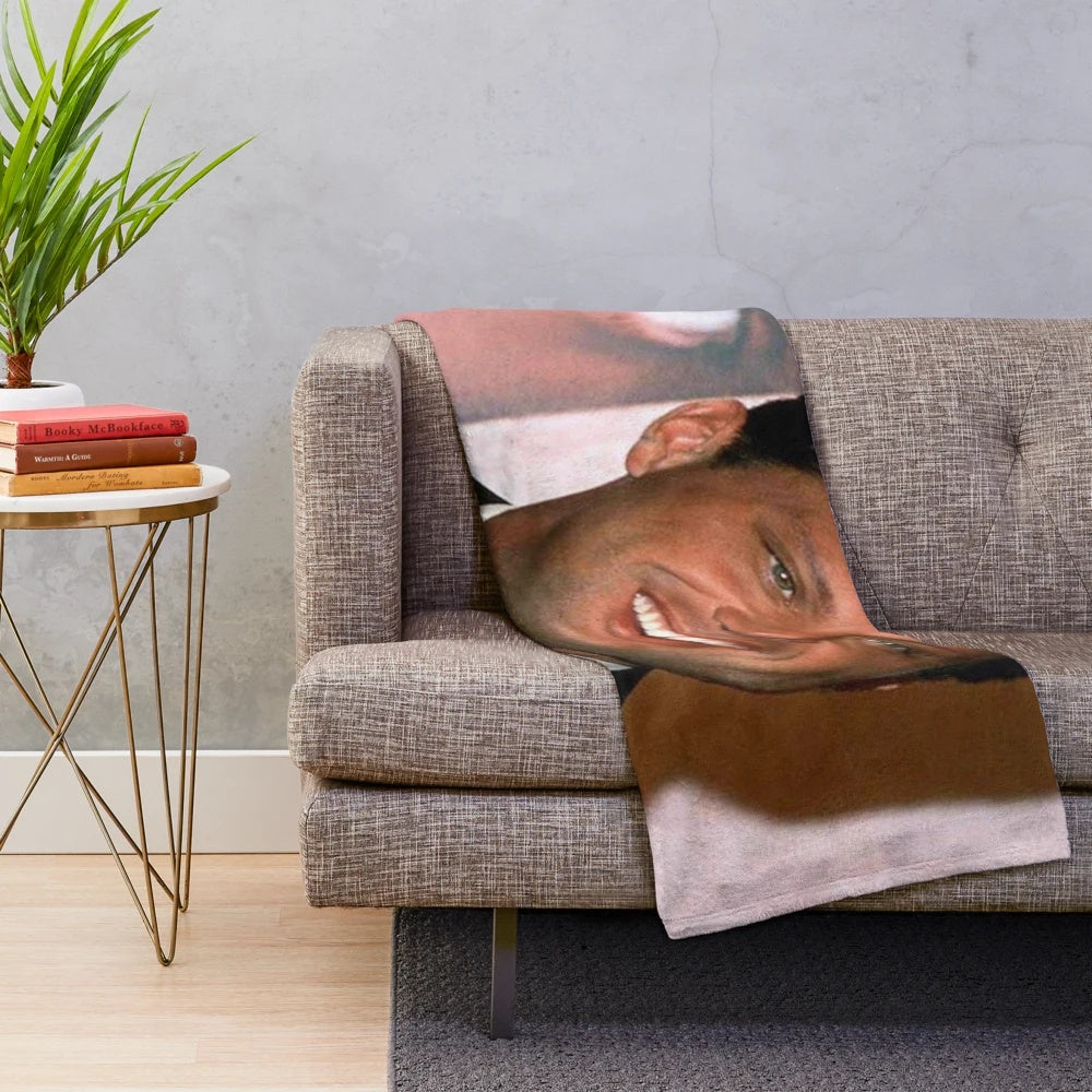 Luis Miguel abstract art portrait plush blanket