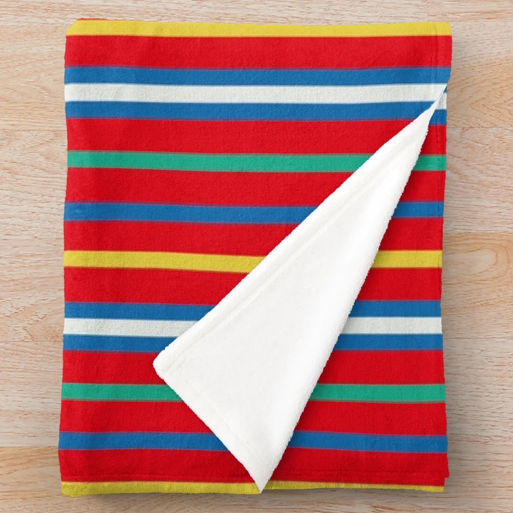 Plush blanket featuring the vibrant colors and patterns of Madeira Island's culture