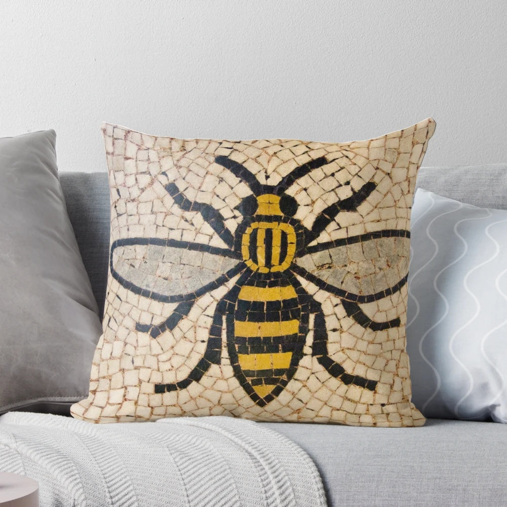 Manchester Worker Bee Pillow, a Symbol of Manchester's History and Culture