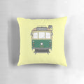 Melbourne Heritage Tram Pillow featuring a detailed vector illustration of the classic W6 tram