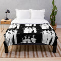 Plush blanket featuring images of iconic Motown singers like Diana Ross and The Supremes