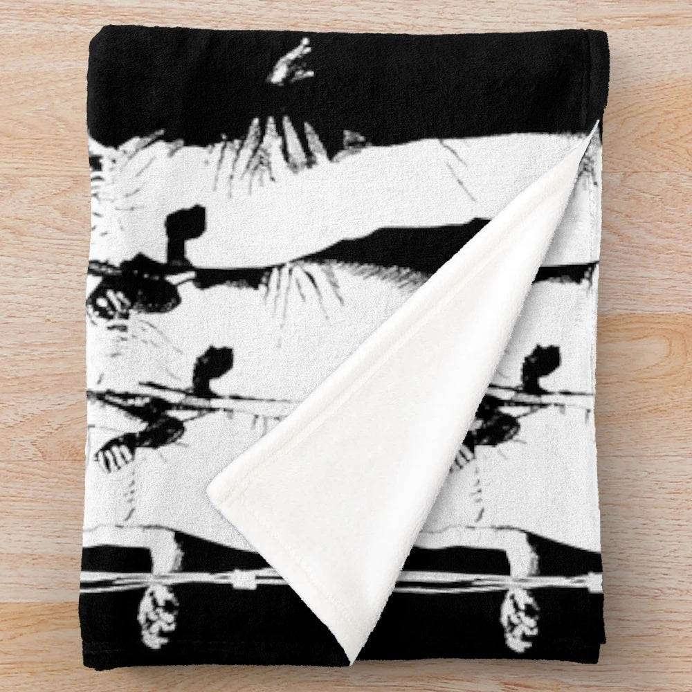 Plush blanket featuring images of iconic Motown singers like Diana Ross and The Supremes