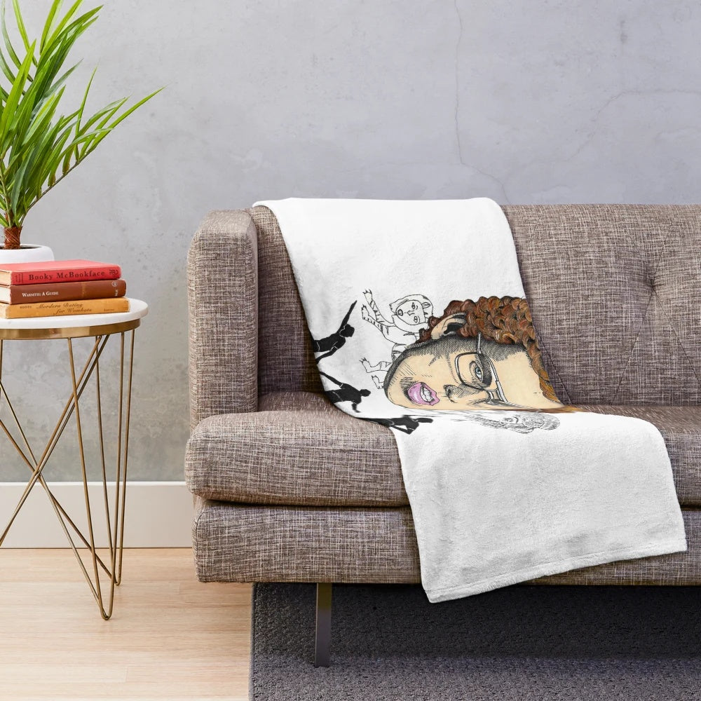 Napoleon Dynamite-inspired plush blanket featuring the iconic character